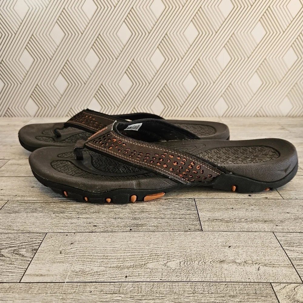 HOBIBEAR Mens Ramble Lite Flip Flop Thong Sandals Size 12US 46 EU